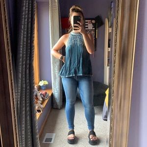 Urban Outfitters Embroidered Top